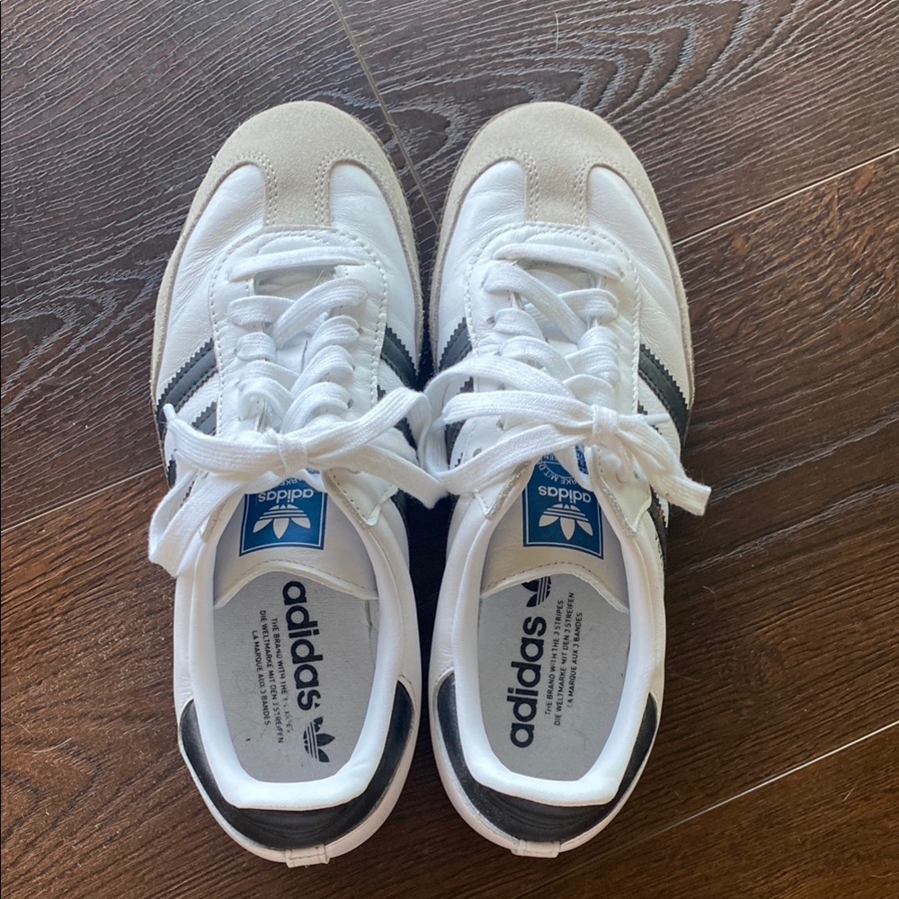 Adidas Classic White and Black Samba Sneakers - Picture 5 of 5